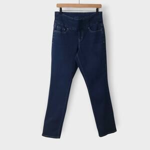 Jag Jeans High Rise Straight Leg Pull On Dark Blue Wash Sz 8/29 Casual Stretch